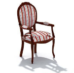 Rosa con silla blanca modelo 3d