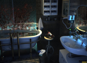 Modelo 3d de baño de estilo fantasa