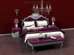 Modelos 3d de cama noble prpura