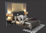 Dormitorio oscuro modelo 3d