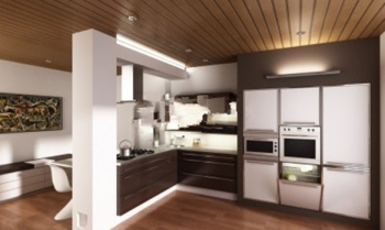 Modelo 3d de la cocina de estilo europeo