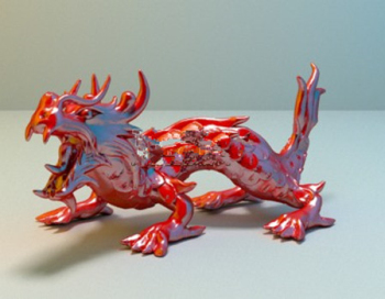 Modelo del dragn rojo chino Adornos