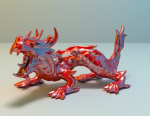 Modelo del dragn rojo chino Adornos