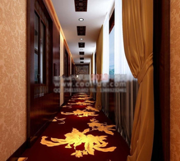 Modelos de pasillo del hotel 3d