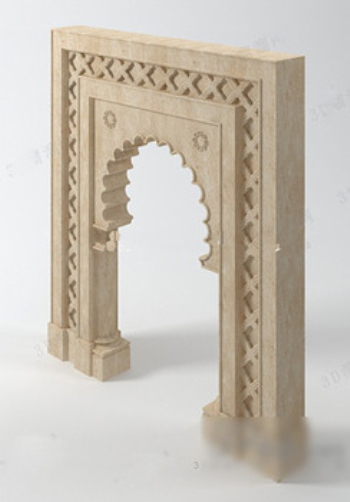 Modelo 3d de puertas de estilo europeo