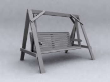 Oscilacin de madera slida modelo 3D