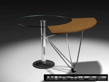 Personalidad elegante modelo 3D mesa redonda