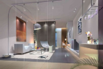 Moderna sala de estar pequeña espacio para el modelo creativo