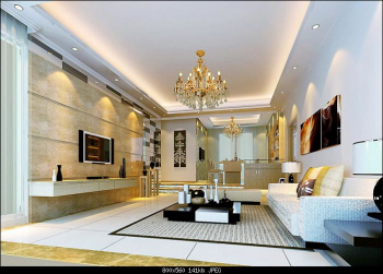 The golden room Modern living modelo 3D