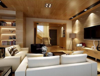 Moderno elegante sala de estar minimalista modelo 3D
