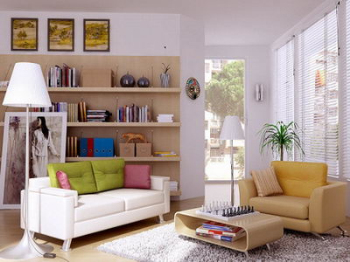 Habitacin moderna vida encantadora