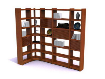 Estantes de madera maciza huecos