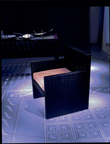 Bali azul oscuro en el modelo de sillas 3D
