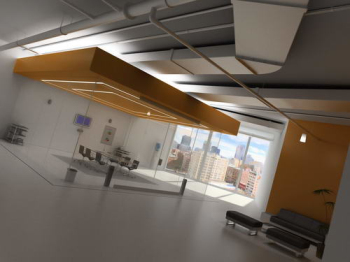 Espacio de oficinas, salas de reuniones modelo 3D