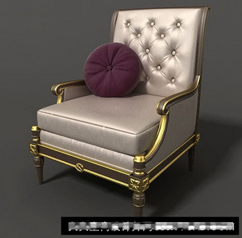 Western tela Europa sof suave silla 3D modelo