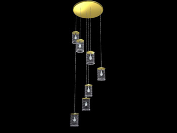 Delicado viento campanadas modelo candelabros 3D