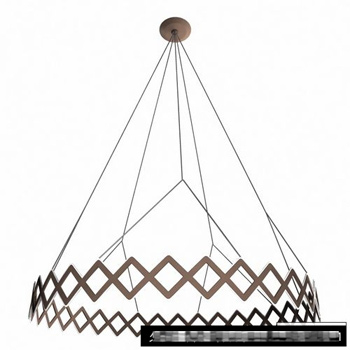 Simple de hierro forjado lmparas modelo 3D