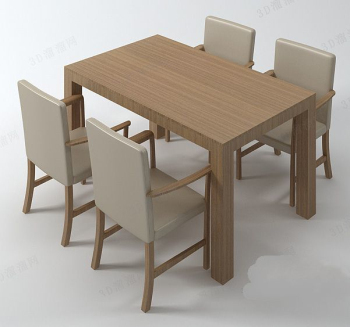Mesas de madera maciza simples y combinadas sillas