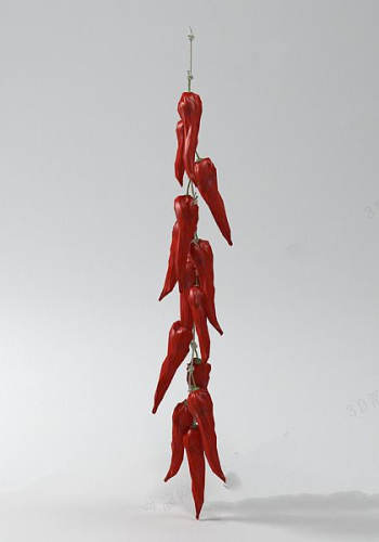 Modelo 3d de pimiento rojo