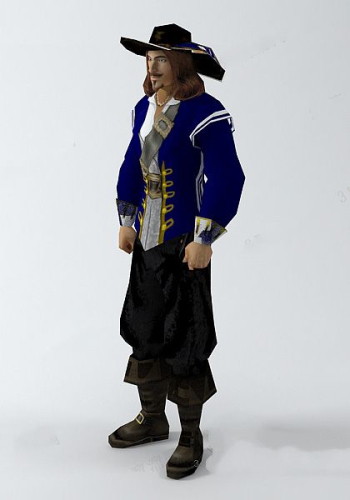 pirata 3d modelo de hombre