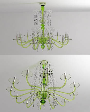 Las arañas de cristal de la moda modelos 3D