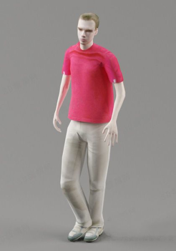 modelo rojo los hombres T-shirt