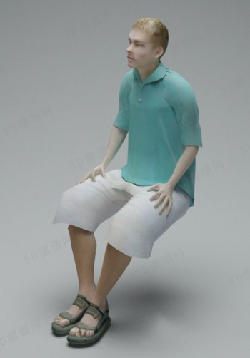 hombres sentados modelo
