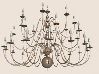Continental Hierro Metal Lmpara de cristal