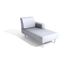 Blanco elegante sof cama modelo 3d interior