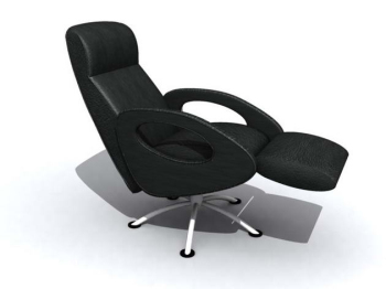 Den negro oficina sillas 3d modelos