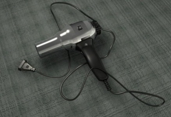 Modelos 3D secador de pelo del metal