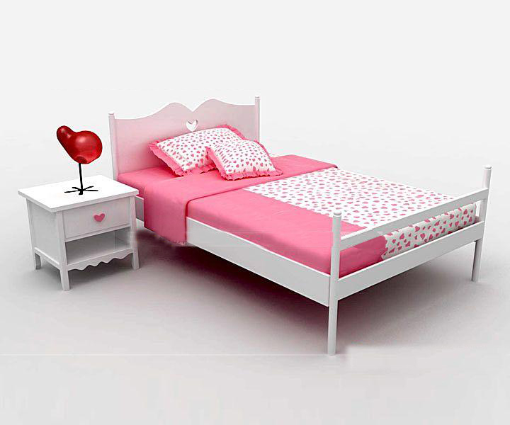 Pink pequeña cama Ángel