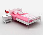 Pink pequeña cama Ángel
