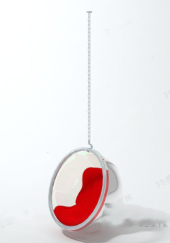 3d modelo de lujo roja colgando silla