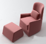 Combinacin silla sof rojo
