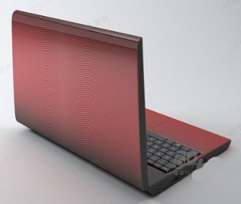 Modelo de porttil rojo