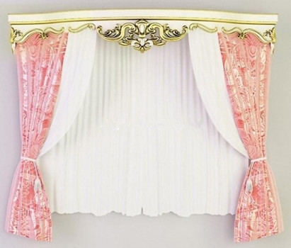 Cortinas rosadas lindas modelos 3d