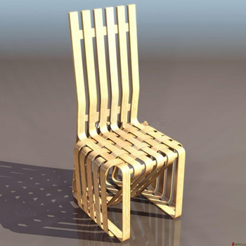Rattan modelo 3d silla
