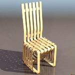 Rattan modelo 3d silla