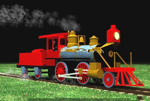 Pequeño parque modelo de tren turstico