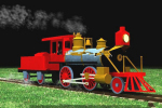 Pequeño parque modelo de tren turstico