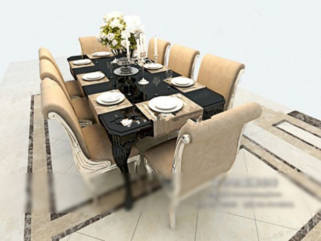 Modelo de mesa de comedor de estilo moderno