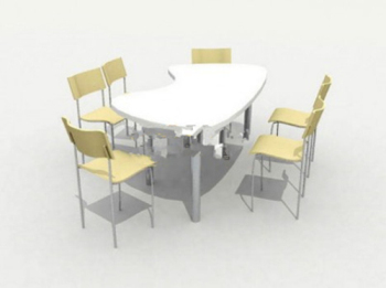 Modelo de comedor moderno ligero