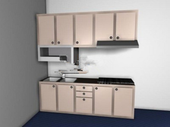 Gabinetes de cocina modelo 3d