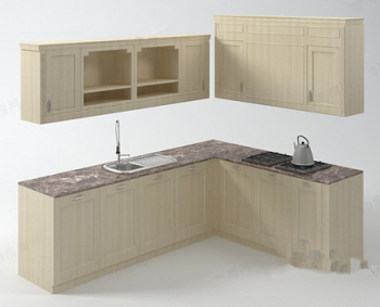 Modelo 3d de muebles de madera