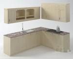 Modelo 3d de muebles de madera