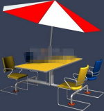 Modelo de comedor al aire libre