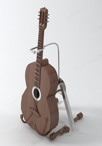 Brown guitarra modelo 3d