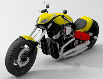 Modelo de la motocicleta Handsome