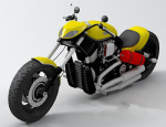 Modelo de la motocicleta Handsome
